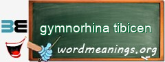 WordMeaning blackboard for gymnorhina tibicen